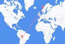 Flyreiser fra Santa Cruz de la Sierra, Bolivia til Ørland, Norge