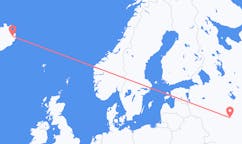 Fly fra Moskva til Egilsstaðir