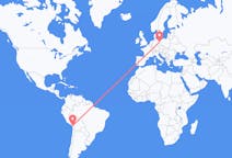 Flyg från Tacna, Peru till Berlin, Maryland, Tyskland