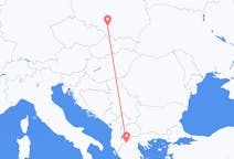ギリシャのから カストリア、ポーランドのへ カトヴィツェフライト
