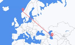 Flyg från Türkmenbaşy, Turkmenistan till Kristiansund, Norge