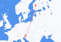 Flyreiser fra Rijeka, Kroatia til Tammerfors, Finland