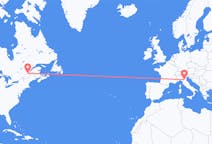 Flyreiser fra Québec, Canada til Bologna, Italia