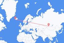 ตั๋วเครื่องบินจากเมืองKyzylไปยังเมืองReykjavik