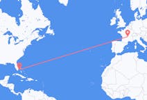 出发地 巴哈马比米尼目的地 法国克莱蒙费朗的航班