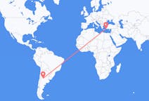 Flyg från San Luis, Argentina till Rhodes, England, Grekland