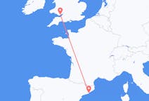 Flights from Barcelona in Spain to Cardiff in Wales