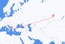 Flights from Abakan, Russia to Corfu, Greece