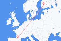 Flyg från Tammerfors, Finland till Lourdes (kommun i Brasilien, São Paulo, lat -20,94, long -50,24), Frankrike
