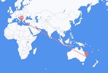 澳大利亚出发地 科夫斯港飞往澳大利亚目的地 克基拉市的航班
