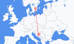 Flyg från Mostar, Bosnien och Hercegovina till Karlskrona, Sverige