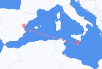 Flyreiser fra Valencia, Spania til Valletta, Malta