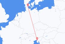 Vluchten van Sønderborg, Denemarken naar Triëst, Italië