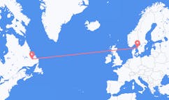 Flyg från Happy Valley-Goose Bay, Kanada till Göteborg, Sverige