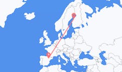 Vluchten van Kokkola, Finland naar Zaragoza, Spanje