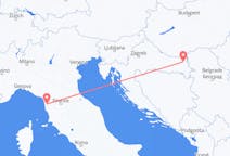 Vluchten van Osijek, Kroatië naar Pisa, Italië