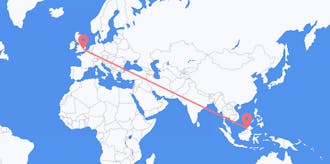 Flyrejser fra Brunei til Storbritannien