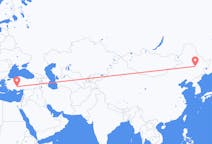 Flyrejser fra Harbin, Kina til Konya, Tyrkiet