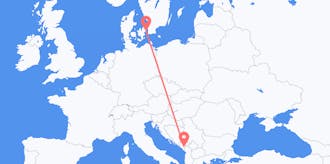 Flights from Montenegro to Denmark