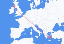 Voli da Santorini, Grecia a Belfast, Irlanda del Nord