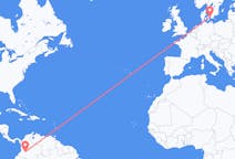 出发地 哥伦比亚出发地 威拉·内瓦目的地 丹麦哥本哈根的航班