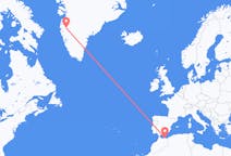 Vluchten van Melilla, Spanje naar Kangerlussuaq, Groenland