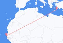 Flug frá Dakar til Karpaþos