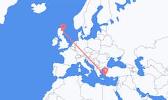Flyreiser fra Kalymnos, til Aberdeen