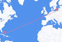 Flyreiser fra Deadman's Cay, Bahamas til Gdańsk, Polen