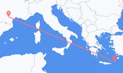 フランスのカストルから、ギリシャのカルパトス島までのフライト