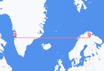 Vols d'Aasiaat, le Groenland à Ivalo, Finlande