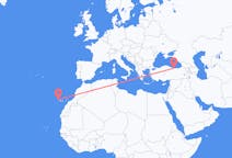 Flights from Giresun, Turkey to Santa Cruz de La Palma, Spain
