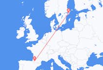 出发地 法国从 波城目的地 瑞典斯德哥尔摩的航班