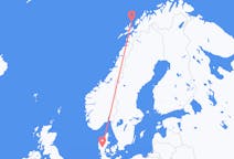 Loty z Andenów, Norwegia do Billund, Dania