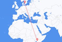 Flyg från Eldoret, Kenya till Ängelholm, Sverige