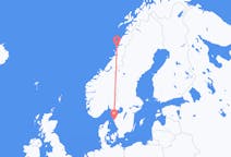 Loty z Sandnessjøen, Norwegia z Göteborg, Szwecja