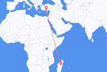 Flyg från Antananarivo, Madagaskar till Gazipaşa, Turkiet