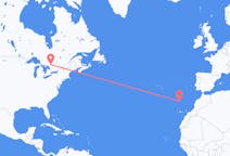 出发地 加拿大北灣目的地 葡萄牙丰沙尔的航班