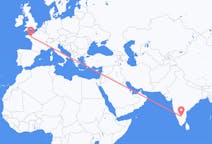 Flyg från Bangalore, Indien till Rennes, Frankrike