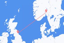 Vluchten van Newcastle upon Tyne, Engeland naar Oslo, Noorwegen