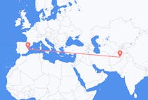 从喀布尔飞往巴倫西亞的航班