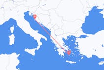 Vols depuis la ville de Zadar vers la ville de Plaka (Milos)