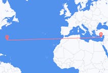Flyreiser fra Bermuda, Storbritannia til Páfos, Kypros
