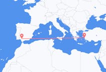 Flights from Samos in Greece to Seville in Spain