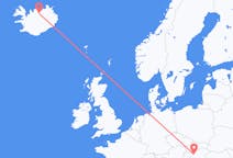 Flyg från Budapest till Akureyri