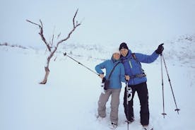 Guided easy snowshoeing with a visit to local café