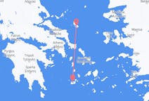 Vluchten van Plaka, Milos naar Skyros