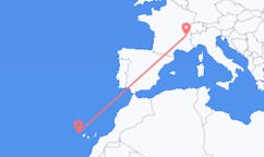 Vluchten van Chambéry, Frankrijk naar La Palma (ort i Mexiko, Guanajuato, Salamanca), Spanje