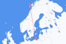 Flyreiser fra Leknes, Norge til Gdańsk, Polen