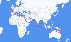Vols de Mackay, Australie vers La Corogne, Espagne